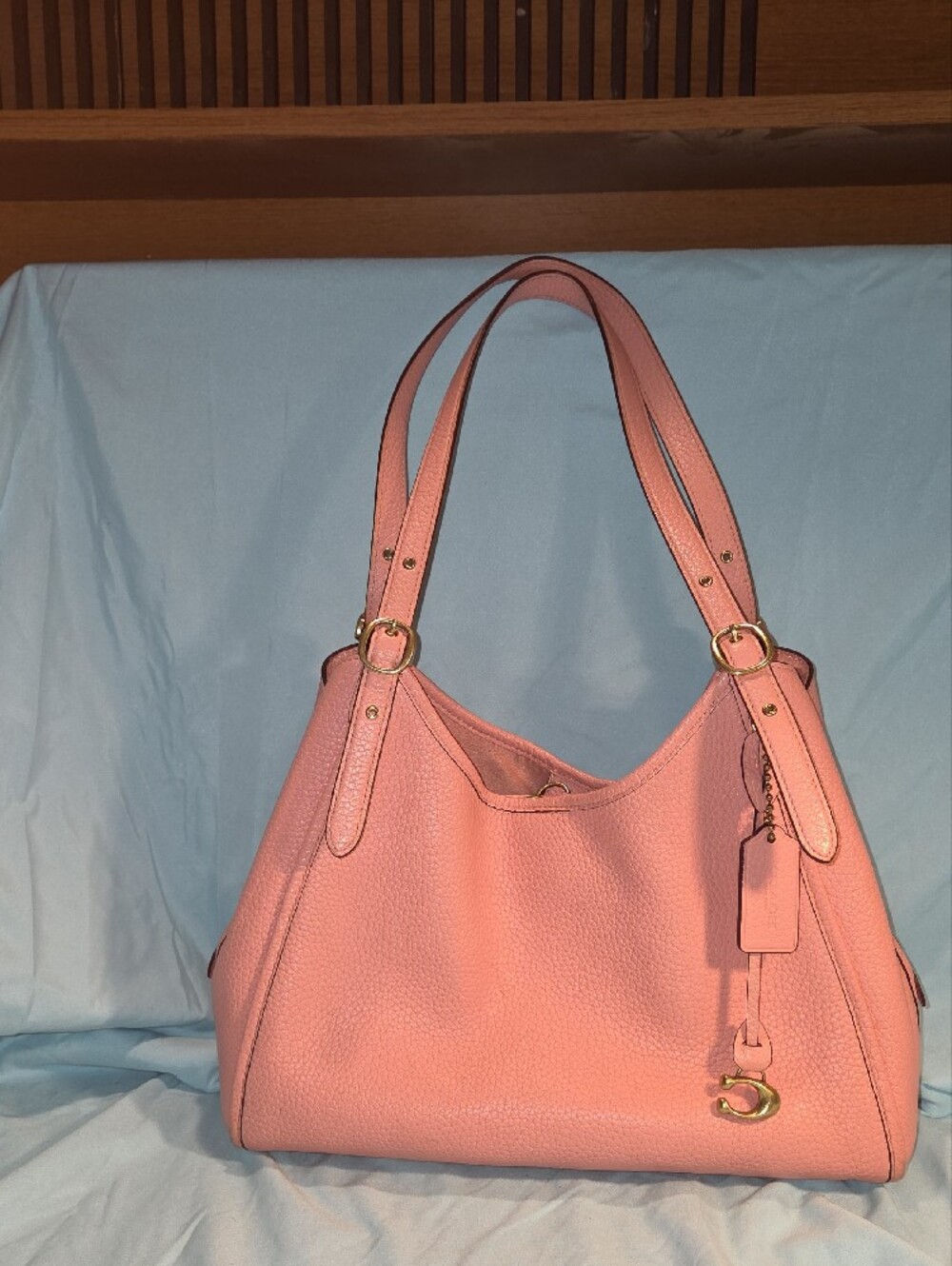 Coach Lori Leather Shoulder Bag Satchel Purse Candy Pink Gold Hardware C4824